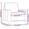 Sofa Krėslas, juodos spalvos, 60cm, aksomas