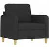 Sofa Krėslas, juodos spalvos, 60cm, audinys