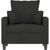 Sofa Krėslas, juodos spalvos, 60cm, audinys