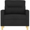 Sofa Krėslas, juodos spalvos, 60cm, audinys