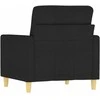 Sofa Krėslas, juodos spalvos, 60cm, audinys