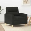 Sofa Krėslas, juodos spalvos, 60cm, audinys