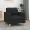 Sofa Krėslas, juodos spalvos, 60cm, audinys