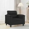 Sofa Krėslas, juodos spalvos, 60cm, dirbtinė oda