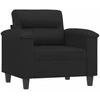 Sofa Krėslas, juodos spalvos, 60cm, dirbtinė oda
