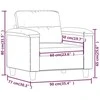 Sofa Krėslas, juodos spalvos, 60cm, dirbtinė oda