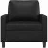 Sofa Krėslas, juodos spalvos, 60cm, dirbtinė oda