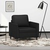 Sofa Krėslas, juodos spalvos, 60cm, dirbtinė oda