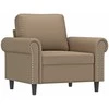 Sofa Krėslas, kapučino spalvos, 60cm, dirbtinė oda