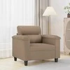 Sofa Krėslas, kapučino spalvos, 60cm, dirbtinė oda