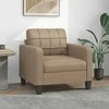 Sofa Krėslas, kapučino spalvos, 60cm, dirbtinė oda