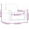 Sofa Krėslas, kapučino spalvos, 60cm, dirbtinė oda