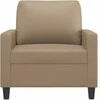 Sofa Krėslas, kapučino spalvos, 60cm, dirbtinė oda