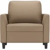 Sofa Krėslas, kapučino spalvos, 60cm, dirbtinė oda
