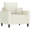 Sofa Krėslas, kreminės spalvos, 60cm, aksomas