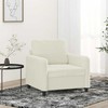 Sofa Krėslas, kreminės spalvos, 60cm, aksomas