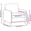 Sofa Krėslas, kreminės spalvos, 60cm, aksomas