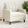 Sofa Krėslas, kreminės spalvos, 60cm, aksomas
