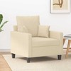 Sofa Krėslas, kreminės spalvos, 60cm, audinys