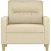 Sofa Krėslas, kreminės spalvos, 60cm, audinys