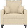 Sofa Krėslas, kreminės spalvos, 60cm, audinys