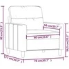 Sofa Krėslas, kreminės spalvos, 60cm, audinys