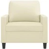 Sofa Krėslas, kreminės spalvos, 60cm, dirbtinė oda