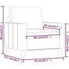 Sofa Krėslas, kreminės spalvos, 60cm, dirbtinė oda