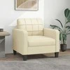 Sofa Krėslas, kreminės spalvos, 60cm, dirbtinė oda