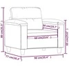 Sofa Krėslas, kreminės spalvos, 60cm, mikropluošto audinys