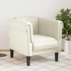 Sofa Krėslas, kreminės spalvos, aksomas