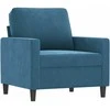 Sofa Krėslas, mėlynos spalvos, 60cm, aksomas