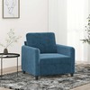 Sofa Krėslas, mėlynos spalvos, 60cm, aksomas