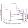 Sofa Krėslas, mėlynos spalvos, 60cm, aksomas