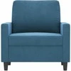 Sofa Krėslas, mėlynos spalvos, 60cm, aksomas
