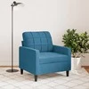 Sofa Krėslas, mėlynos spalvos, 60cm, aksomas