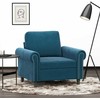 Sofa Krėslas, mėlynos spalvos, 60cm, aksomas