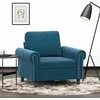 Sofa Krėslas, mėlynos spalvos, 60cm, aksomas