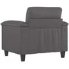 Sofa Krėslas, pilkos spalvos, 60cm, dirbtinė oda