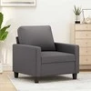 Sofa Krėslas, pilkos spalvos, 60cm, dirbtinė oda