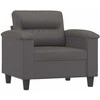 Sofa Krėslas, pilkos spalvos, 60cm, dirbtinė oda