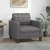 Sofa Krėslas, pilkos spalvos, 60cm, dirbtinė oda