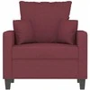 Sofa Krėslas, raudonojo vyno spalvos, 60cm, audinys