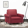 Sofa Krėslas, raudonojo vyno spalvos, 60cm, dirbtinė oda