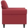 Sofa Krėslas, raudonojo vyno spalvos, 60cm, dirbtinė oda