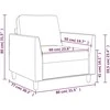 Sofa Krėslas, raudonojo vyno spalvos, 60cm, dirbtinė oda