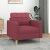 Sofa Krėslas, raudonojo vyno spalvos, 60cm, audinys
