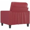 Sofa Krėslas, raudonojo vyno spalvos, 60cm, dirbtinė oda