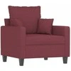 Sofa Krėslas, raudonojo vyno spalvos, 60cm, audinys