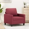 Sofa Krėslas, raudonojo vyno spalvos, 60cm, dirbtinė oda